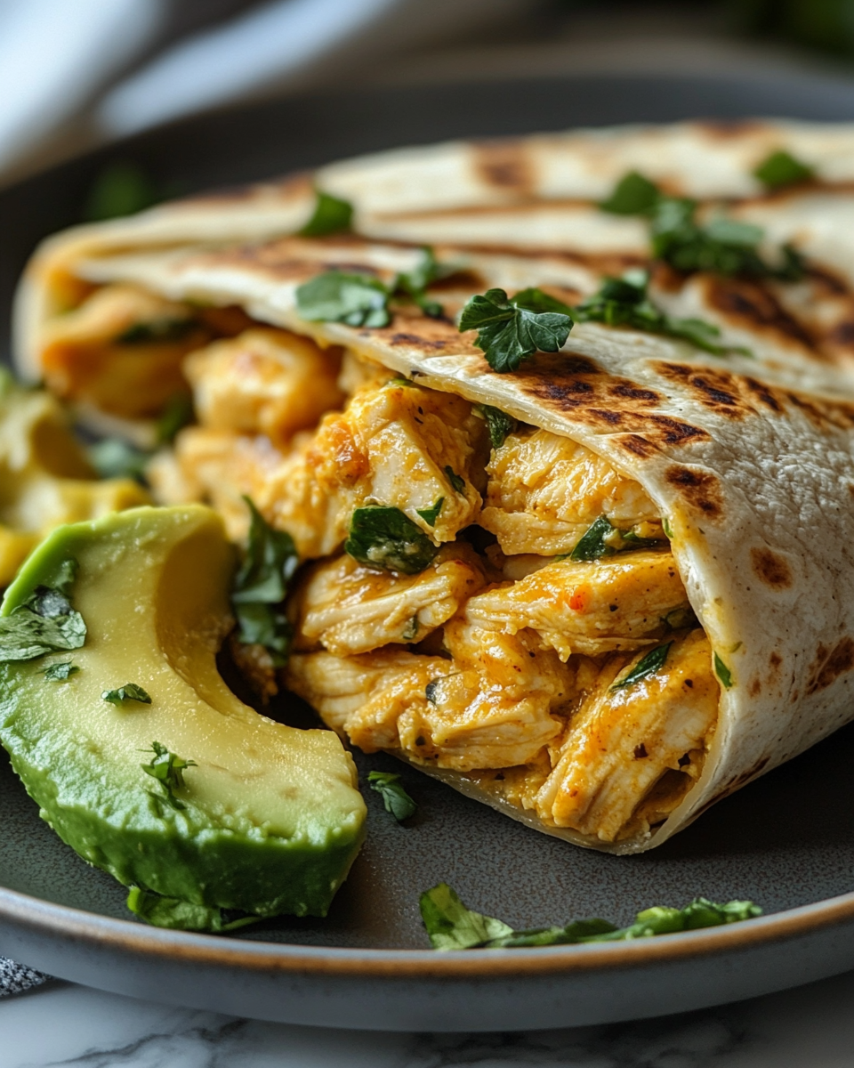 5-Ingredient Chicken Avocado Wrap 7 Easy Bright Simple